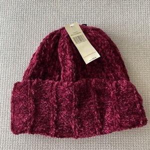 Soft cranberry colored beanie